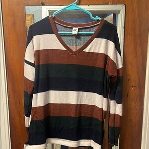 Striped V-Neck Men's Sweater
